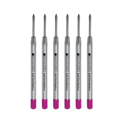 Monteverde Ballpoint Pen Refill Medium Point Pink Ink 6 Pack (P133PK)