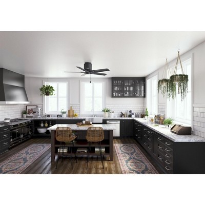 Hunter 44" Terrace Cove Ceiling Fan Matte Black Finish - 5 Blades, Damp Rated, Pull Chain Control, Modern Outdoor Design