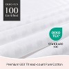 Faunna 600TC 100% Cotton Pillow Protectors, Body (20x54"), 2 Pack, Oeko-TEX, Silent Zipper, Hotel-Grade, White - 2 of 4
