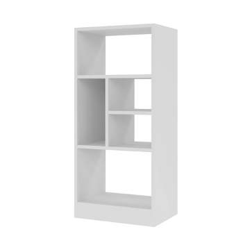 35.43" Valenca 5 Shelf Bookcase White - Manhattan Comfort