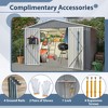 NicBex 10x8 FT Outdoor Storage Shed,Metal Outdoor Shed with Gloves and Padlock,Storage Sheds for Garden - 4 of 4