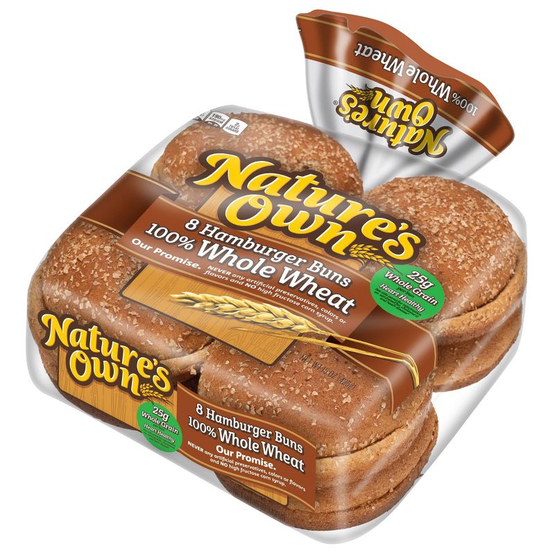 Nature&#39;s Own 100% Whole Wheat Sandwich Rolls - 15oz/8ct, 3 of 14