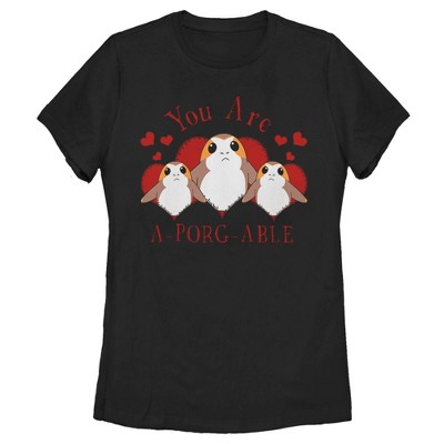 Women's Star Wars Valentine's Day You Are A-Porg-Able T-Shirt