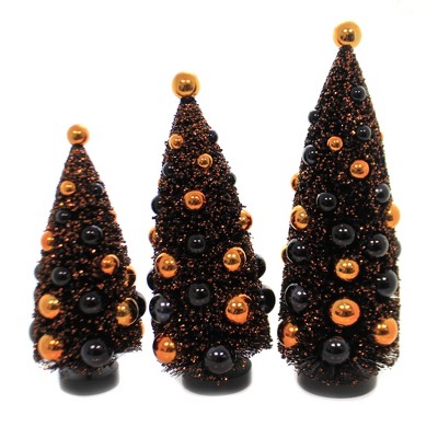 Halloween 13.0" Magic Halloween Glitter Trees Bottle Brush Glitter  -  Decorative Figurines