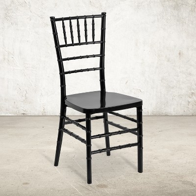 Hercules Black Resin Armless Chiavari Stacking Chair