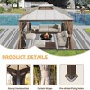 Gloweer Outdoor Hardtop Aluminum Gazebo Permanent with Polycarbonate Double Roof, with Curtain and Net - 4 of 4