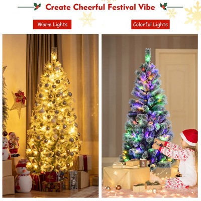 6-Foot White Pine Pre-Lit Christmas Tree with Remote Control Lights