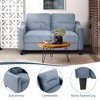 CAVINAS Velvet Sofa,Modern Couch with U-Shaped Spring Support - Chenille Fabric for Living Room,Bedroom,Office - 3 of 4