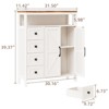 Storage Cabinet with 2 Doors & 4 Drawers, Pantry Cabinet, Floor Hutch Cupboard - 2 of 4