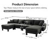 U-Shape Sectional Sofa with 2 Ottomans, 4-Seater Sofa with Armrests and Cylindrical Legs, Boucle Fabric Couch with Cushion-Coolbibila - 4 of 4