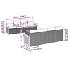 vidaXL Patio Sofa Set with Cushions Outdoor Furniture 9 Piece Poly Rattan - Black and Cream - 3 of 4