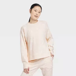 Women's French Terry Crewneck Sweatshirt - All in Motion™ Ivory XXL