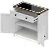 Fredees Buffet Sideboard with Storage, Farmhouse Coffee Bar Cabinet with Drawers & LED Lights for Kitchen, Living & Dining - 4 of 4