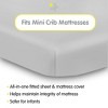 BreathableBaby All-in-One Fitted Sheet & Waterproof Cover, For 38" x 24" Mini Crib Mattress (2-Pack), Gray - 2 of 4