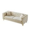 82'' Chenille Chesterfield Tufted 3-Seater Sofa with Copper Nailhead Trim, Metal Legs and Pull Buckle Design - 2 of 4