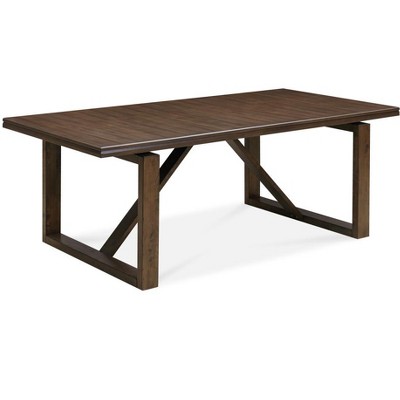 HomeRoots 84" Dark Brown Wood Sled Base Dining Table