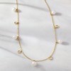 Pure Collection by Ross-Simons 4.5-5mm Cultured Pearl and .10 ct. t.w. Diamond Station Necklace in 14kt Yellow Gold Size 18 - 3 of 4