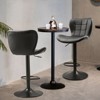 VEVOR Bar Stool Set of 2, Modern PU Leather Counter Height Stools, Swivel Kitchen Barstool with Back and Footrest, Height Adjustable, Black - 2 of 4