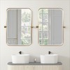 MAYEERTY Hanging Mirror Iron Rounded Corner Rectangle Gold Rotating Hardware 31x23x2in - 2 of 4