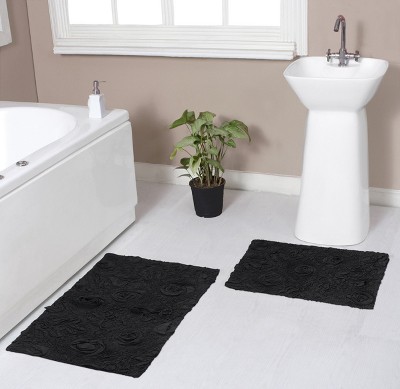 Modesto Collection Cotton Tufted Set of 2 Bath Rug Set - Home Weavers