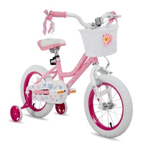 Itopfox Angel Girls Bike for Toddlers and Kids with Training Wheels & Basket, Girls Bicycle with Handbrake & Kickstand for Safe and Fun Riding - 1 of 4