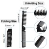 Unique Bargains Plastic Double Headed Foldable Straight Hair Beauty Comb Black 1 Pc - 2 of 4