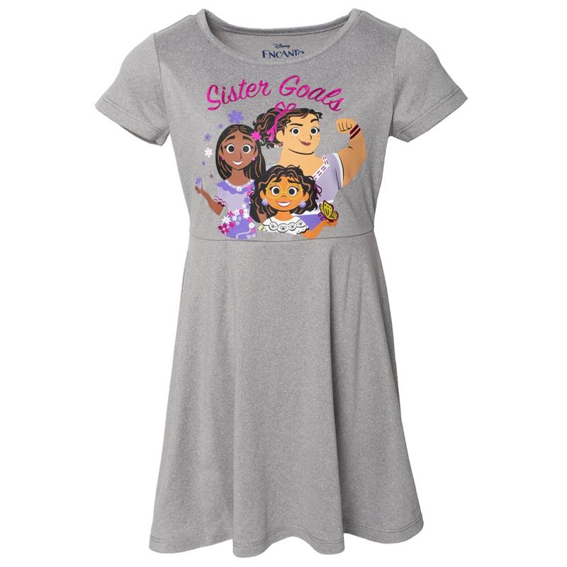 Disney Encanto Minnie Mouse Isabela Luisa Mirabel Girls Skater Dresses and Scrunchie Toddler to Big Kid , 5 of 9