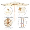 Yescom 13ft XL Heavy Duty Solid Wood Outdoor Patio Umbrella with Base Parasol Wheels Stand for Bistro Market Table Garden Deck Yard Poolside - 4 of 4
