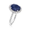 Ross-Simons 3.30 Carat Sapphire and .56 ct. t.w. Diamond Ring in 14kt White Gold - 3 of 4