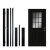 MAYEERTY Fiberglass Entry Door, 6-9/16 Door Frame, Left Hand Inswing, Black - 4 of 4