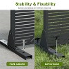 Dovelina Metal Outdoor Privacy Screen Freestanding Patio Decorative Screens - 72"x47", Black, Cedric - 4 of 4