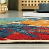Indoor Outdoor Area Rug Botanical Leaves Outdoor Rug Low Pile Non-Shedding Rugs for Living Room Bedroom Backyard Patio - 3 of 4
