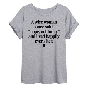 Women's - Instant Message - A Wise Woman Once Said Oversized Graphic T-Shirt - 1 of 4