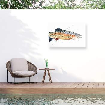 "Watercolor Rainbow Trout I" Outdoor All-Weather Wall Decor