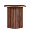 Entryway Console Table With Wood Veneer Tabletop, Round Coffee Table, Console Tables Modern With Metal Base, Console Tables Tall-Cuddlewood - 3 of 4