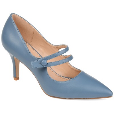 Journee Collection Women's Sidney Pointed Toe Mid Heel Pumps
