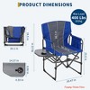 Folding Camping Chairs for Adults, Portable Lawn Chair with Side Table, Side Pocket & Beverage Holder - 3 of 4