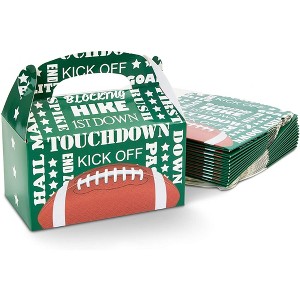Blue Panda 24-Pack Football Party Favor Boxes Pastry Treat Boxes for Sports Party Supplies, 3.5 x 2.75 in - 1 of 4
