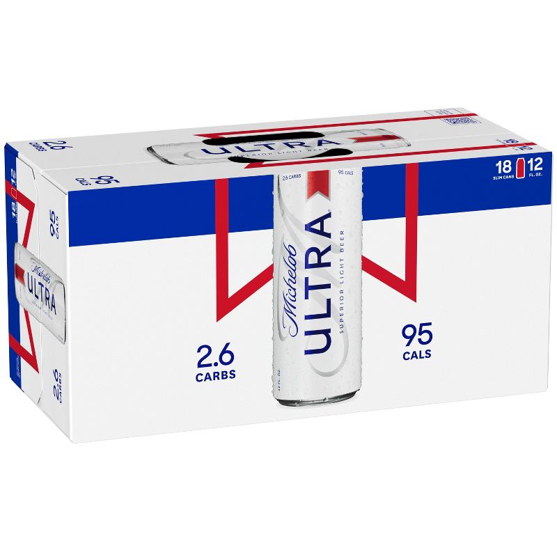 Michelob Ultra Superior Light Beer - 18pk/12 fl oz Cans, 3 of 12