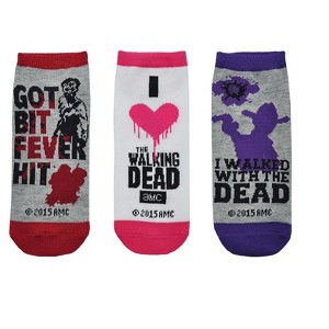 The Walking Dead Got Bit Fever Hit 3 Pair Pack of Lowcut Socks - 1 of 3
