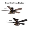 Siljoy 46-Inch Farmhouse Flush Mount Ceiling Fan with Light and Dual Blades (Remote Included 5 Blades) - 4 of 4