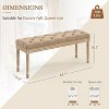 End of Bed Bench, Vintage Upholstered Bench for Entryway - 4 of 4