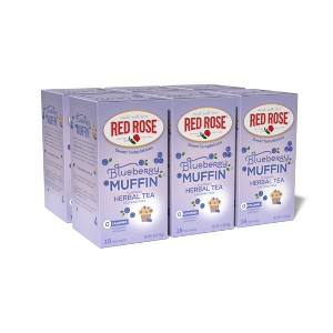 Red Rose Sweet Temptations Dessert Tea Blueberry Muffin, 18 Count Pack of 6 - 1 of 4