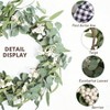 Artificial Eucalyptus Wreath Front Door 20 Inch Green Leaf Wreath Window Home Porch Farmhouse Patio Garden Indoor Outdoor - 2 of 4