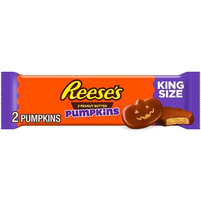 Reese's Peanut Butter Milk Chocolate Pumpkin Halloween Candy King Size - 2.4oz