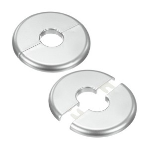 Unique Bargains Wall Split Flange Self-Adhesive Plumbing Cover Plates ABS Faucet Escutcheons 2 Pcs - 1 of 4