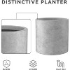 Rosemead Home & Garden 3pc Kante Concrete Outdoor Planter Pots Cement Gray 15.8"x15.8"x15.8" - 3 of 3