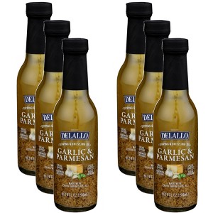 DeLallo Garlic & Parmesan Dipping & Drizzling Oil - Case of 6 - 8 oz - 1 of 2