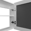 GlasFlength Decorative Wall Mirrors Wall Art Bathroom Decor Cabinet Wall Mount Vanity Medicine with Mirror for Bathroom, White, 5.7"*18.6"*20.5" - 4 of 4