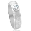 Pompeii3 1/3Ct Diamond Men's Brushed Wedding Band in Gold or Platinum Lab Created 6mm - 2 of 4